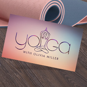 Yoga Word Art - Hand drawn illustration Business Card