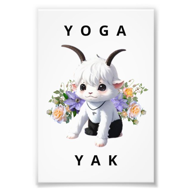 Yoga Yak - Tranquil Animal Nursery Art Photo Print (Front)