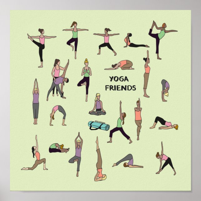 Yoga, yoga friends poster (Front)