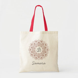 Yoga Yogi Lady Lotus Mandala Om Eco Simple Grocery Tote Bag