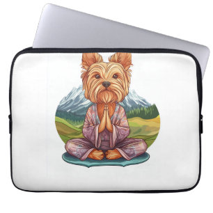 Yoga Yorkie � Funny Meditating Dog Laptop Sleeve