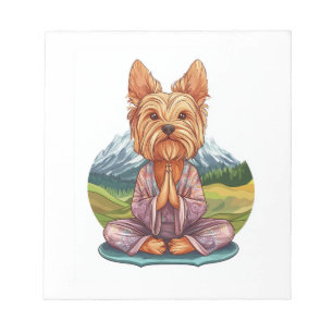 Yoga Yorkie � Funny Meditating Dog Notepad