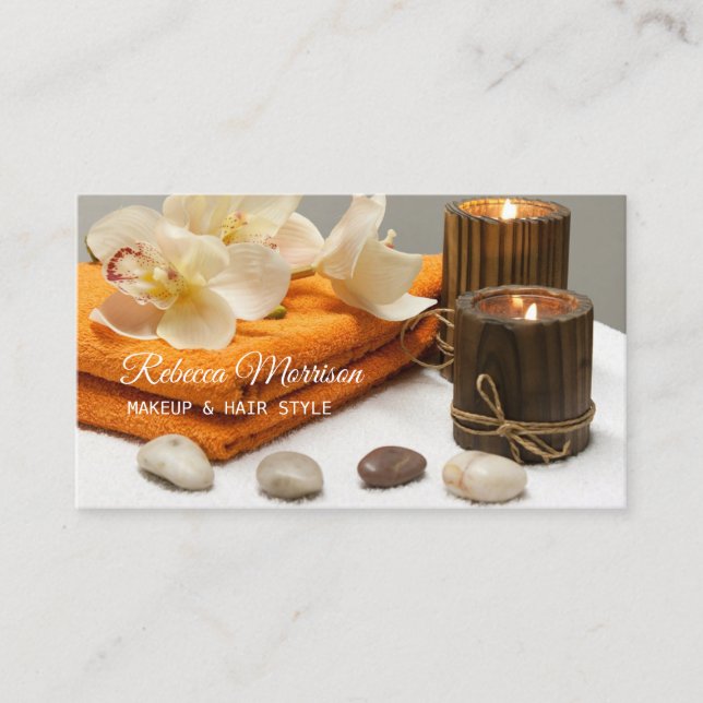 Yoga Zen Aromatherapy Skincare SPA Massage therapy Business Card (Front)