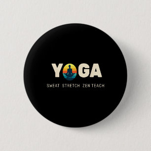 Yoga Zen Stretch Lance Flow Breathe Meditate Now 6 Cm Round Badge