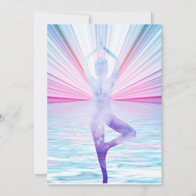 Yoga Zen Tree of Life Meditation Invitation (Front)