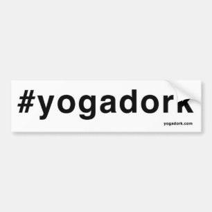 #yogadork bumper sticker