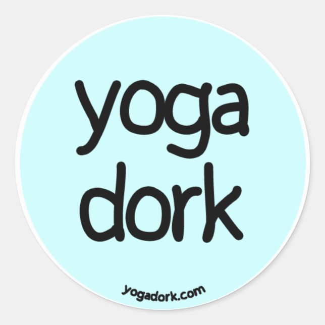 yogadork sticker light teal (Front)
