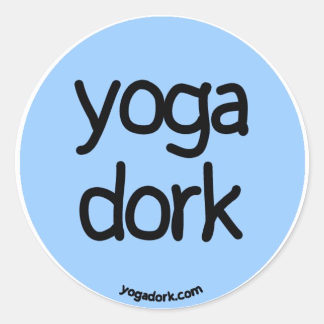 yogadork sticker round blue (Front)