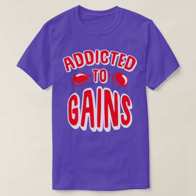Yogain Yoga Meditation Stretching Gains T-Shirt (Design Front)