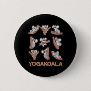 Yogakoala Koala Pose Koalamotiv Meditation Acro Ha 6 Cm Round Badge