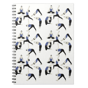 Yogaposen Notizbuch in Blau – für klare Gedanken & Notebook