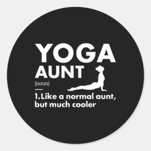 Yogi Aunt Definition Yoga  Classic Round Sticker