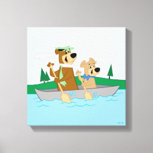 Yogi Bear and Boo Boo Fun Canoe Adventure Canvas Print