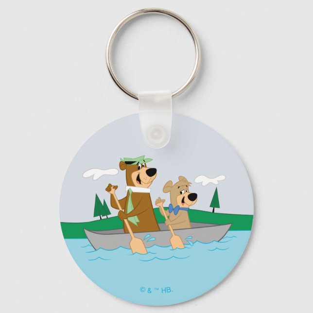 Yogi Bear and Boo Boo Fun Canoe Adventure Key Ring (Front)