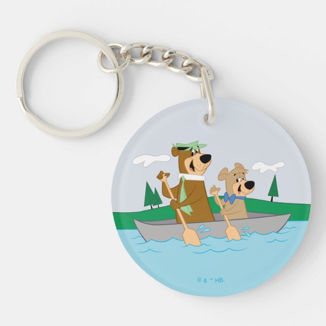 Yogi Bear and Boo Boo Fun Canoe Adventure Key Ring (Front)