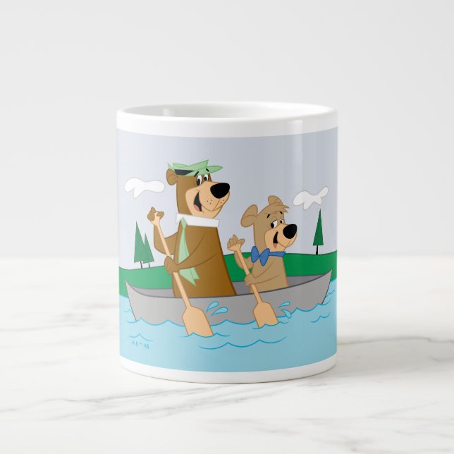 Yogi Bear and Boo Boo Fun Canoe Adventure Large Coffee Mug (Front)