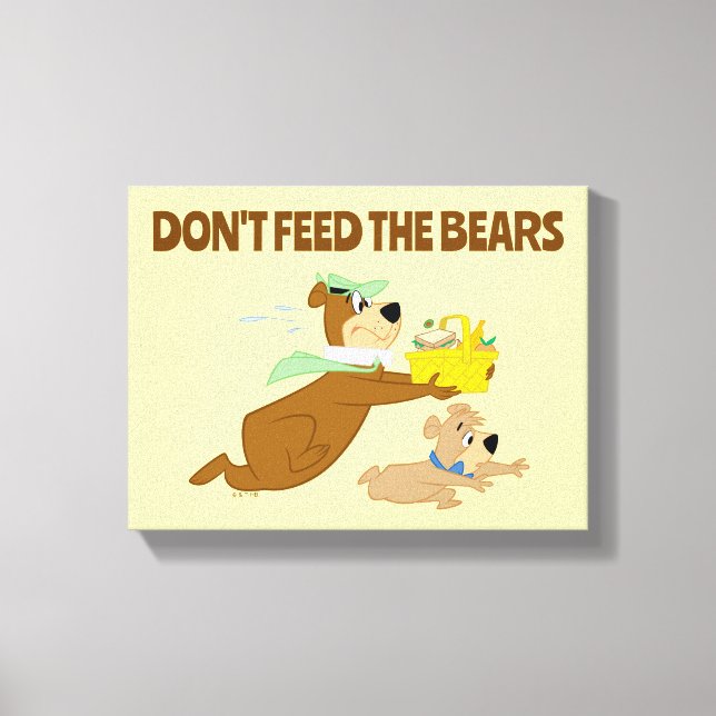 Yogi Bear and Boo-Boo Picnic Panic Canvas Print (Front)