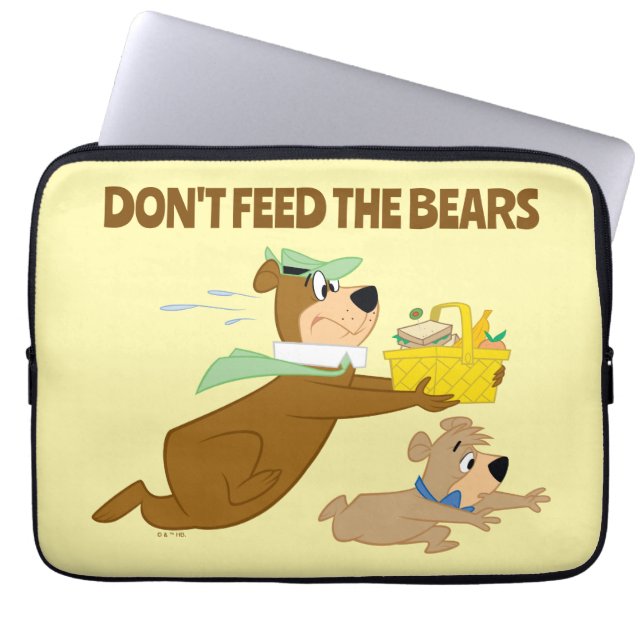 Yogi Bear and Boo-Boo Picnic Panic Laptop Sleeve (Front)