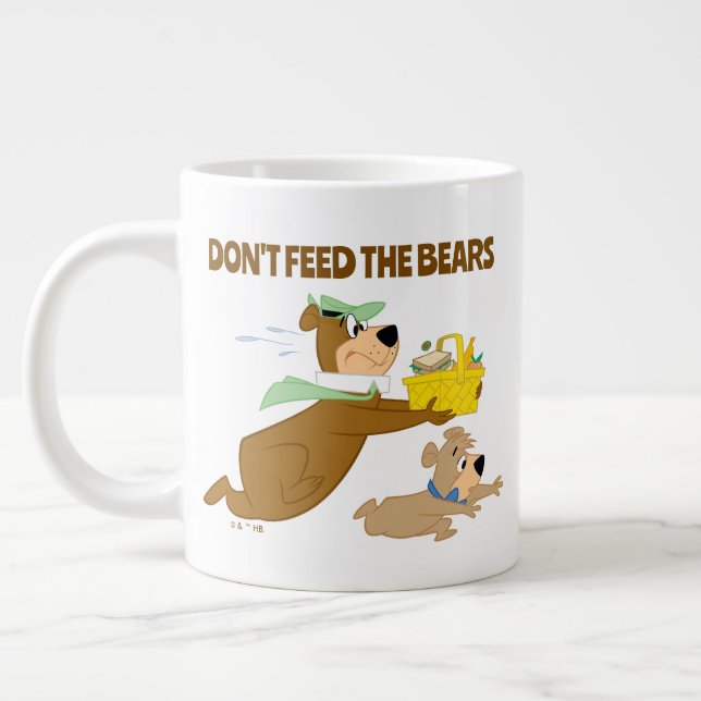 Yogi Bear and Boo-Boo Picnic Panic Large Coffee Mug (Left)
