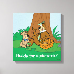 Yogi Bear and Boo-Boo Picnic Snack Canvas Print