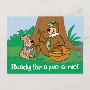 Yogi Bear and Boo-Boo Picnic Snack Postcard