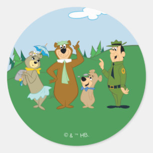Yogi Bear and Friends Classic Pose Classic Round Sticker