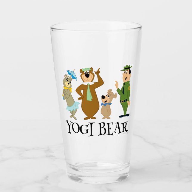 Yogi Bear and Friends Classic Pose Glass (Front)