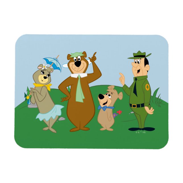 Yogi Bear and Friends Classic Pose Magnet (Horizontal)