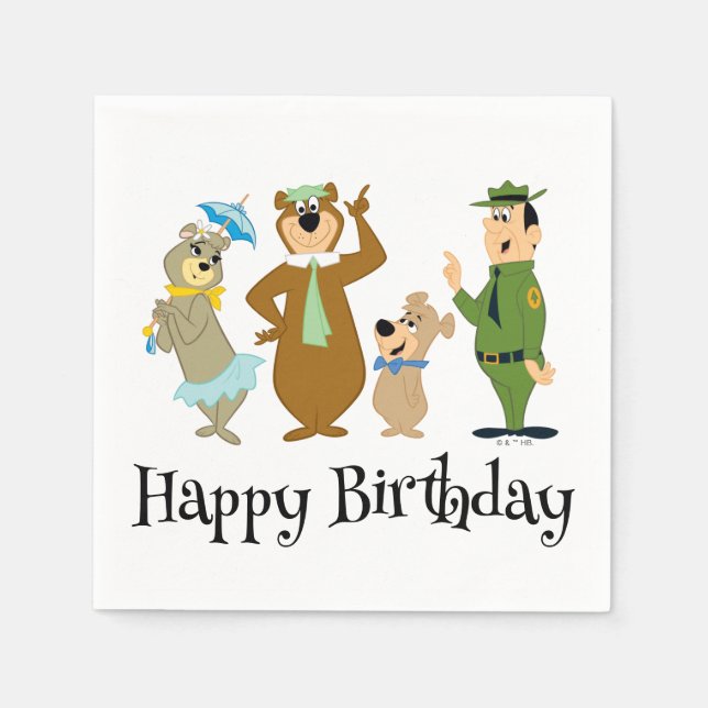 Yogi Bear and Friends Classic Pose Napkin (Front)