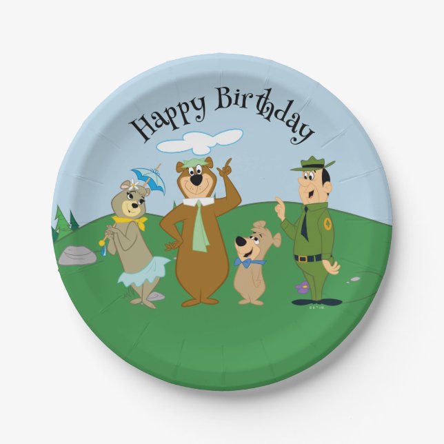 Yogi Bear and Friends Classic Pose Paper Plate (Front)