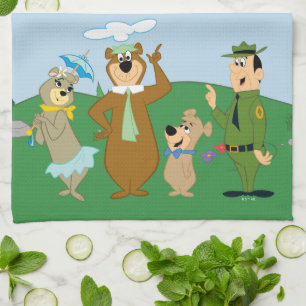 Yogi Bear and Friends Classic Pose Tea Towel
