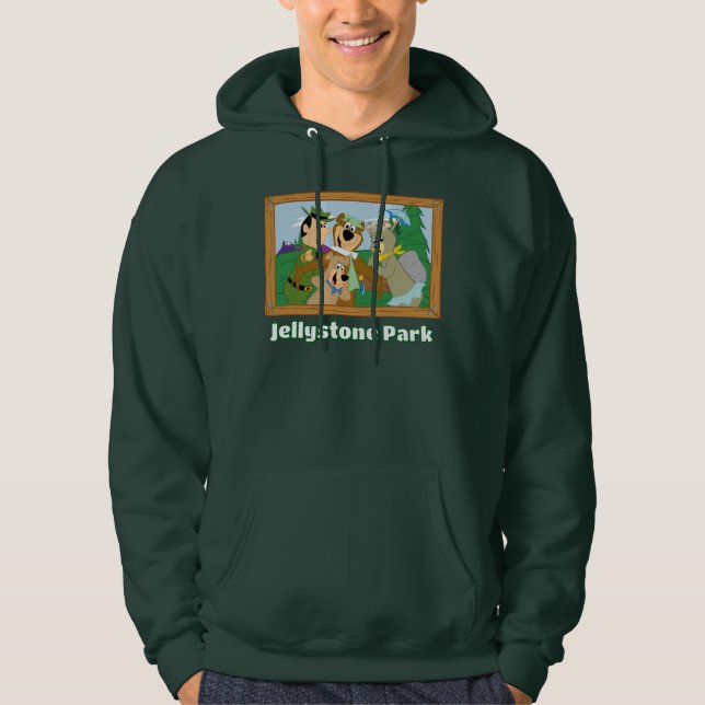 Yogi Bear and Friends Framed Forest Picture Hoodie (Front)