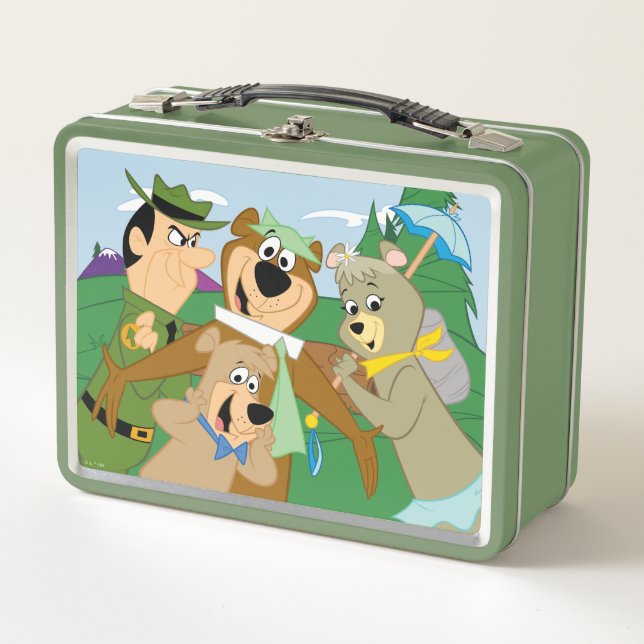 Yogi Bear and Friends Framed Forest Picture Metal Lunch Box (Front)