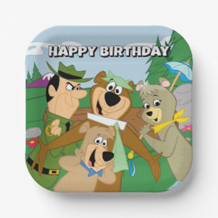 Yogi Bear and Friends Framed Forest Picture Paper Plate