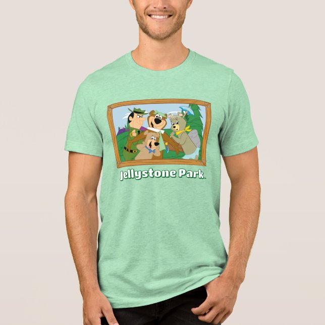 Yogi Bear and Friends Framed Forest Picture Tri-Blend Shirt (Front)