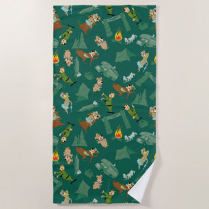Yogi Bear and Friends Jellystone Park Camp Pattern Beach Towel