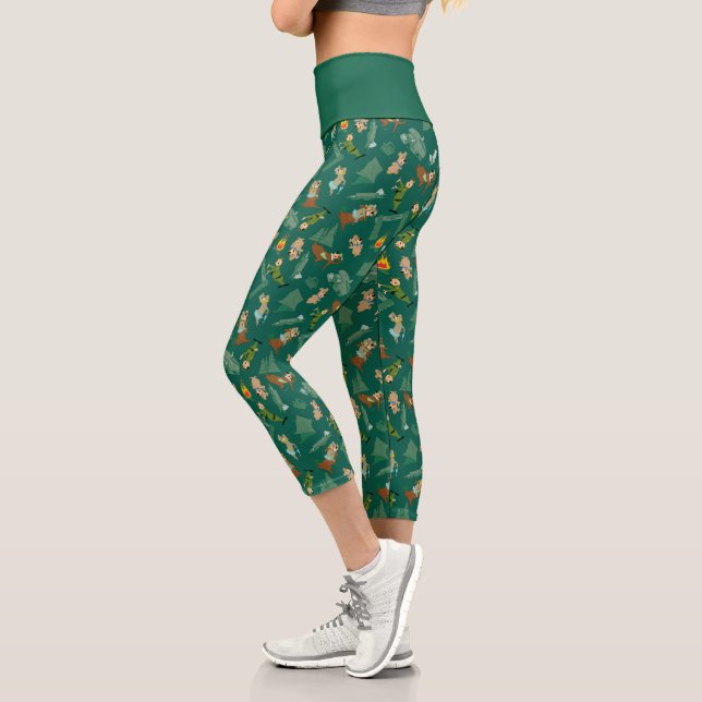 Yogi Bear and Friends Jellystone Park Camp Pattern Capri Leggings (Left)
