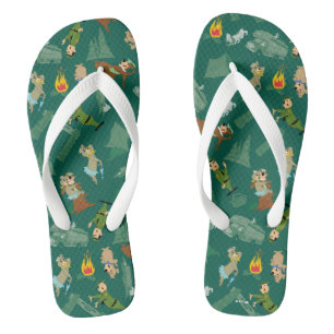 Yogi Bear and Friends Jellystone Park Camp Pattern Flip Flops