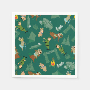 Yogi Bear and Friends Jellystone Park Camp Pattern Napkin