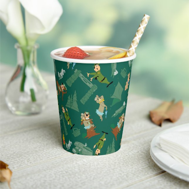 Yogi Bear and Friends Jellystone Park Camp Pattern Paper Cups (Insitu)