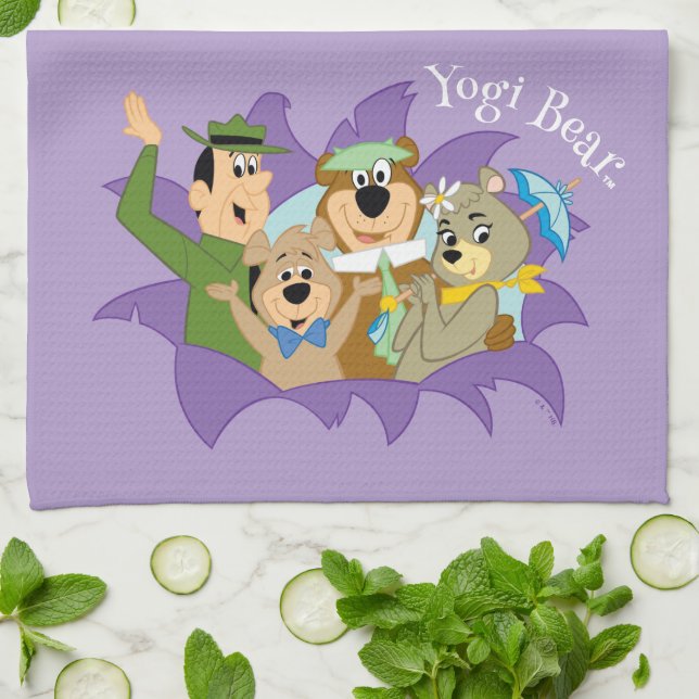 Yogi Bear and Friends Surprise Tea Towel (Folded)