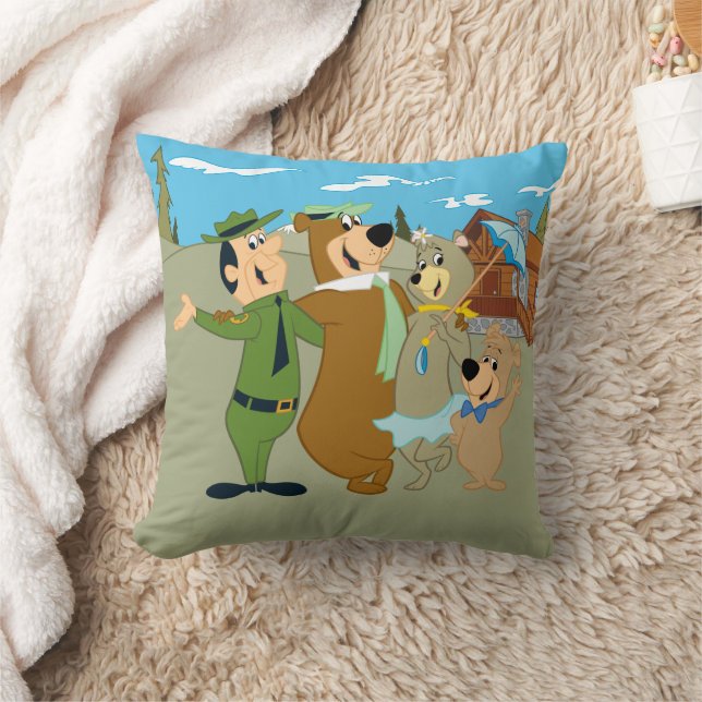 Yogi Bear and Friends Warm Welcome Cushion (Blanket)