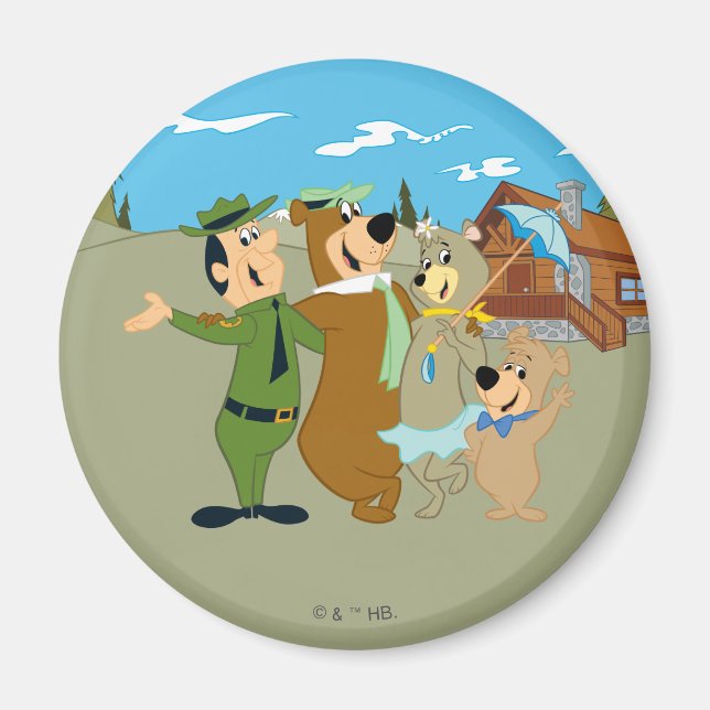 Yogi Bear and Friends Warm Welcome Magnet (Front)
