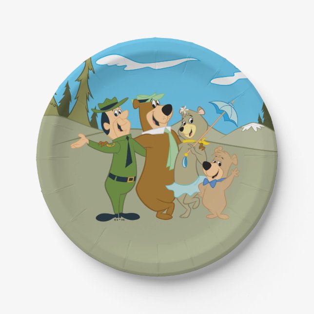 Yogi Bear and Friends Warm Welcome Paper Plate (Front)