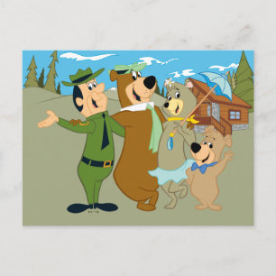 Yogi Bear and Friends Warm Welcome Postcard