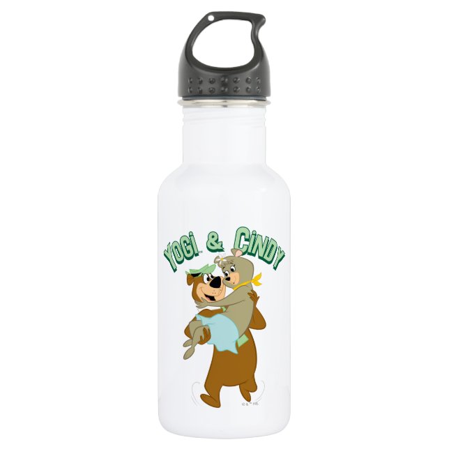 Yogi Bear Carrying Cindy Bear 532 Ml Water Bottle (Front)