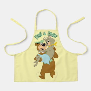 Yogi Bear Carrying Cindy Bear Apron