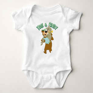 Yogi Bear Carrying Cindy Bear Baby Bodysuit