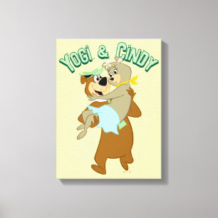 Yogi Bear Carrying Cindy Bear Canvas Print