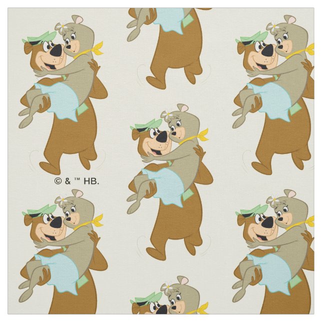 Yogi Bear Carrying Cindy Bear Fabric (Swatch)